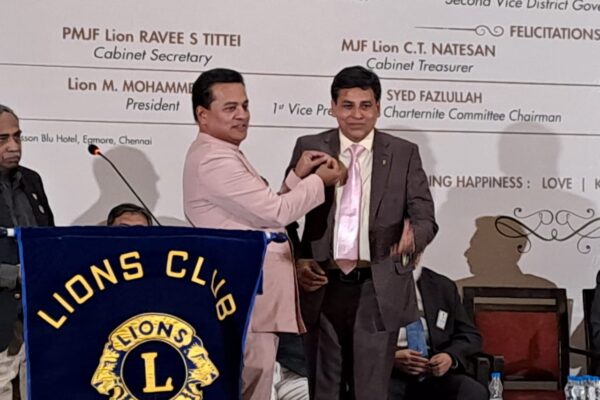 District Chairperson Lion Arif Nawaz honoured by District Governor