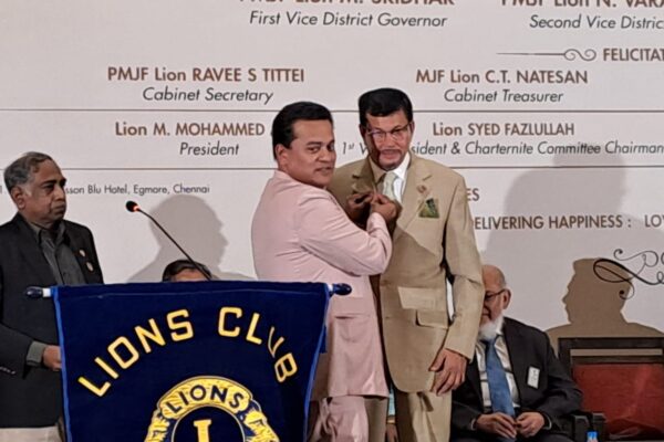 District Chairperson Lion Thaika Ashraf honoured by District Governor